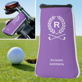 Klassischer Personalisierter Monogramm Name Lila P Golf Headcover