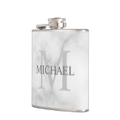 Klassischer Personalisierter Monogramm- und Namens Flachmann (Links)