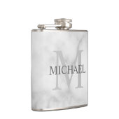 Klassischer Personalisierter Monogramm- und Namens Flachmann (Rechts)