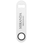 Klassischer Personalisierter Name der Bridesmaid Speed Flaschenöffner (Vorderseite)