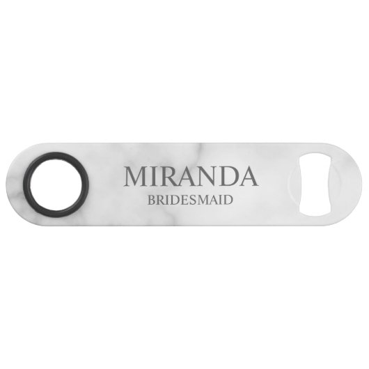 Klassischer Personalisierter Name der Bridesmaid Speed Flaschenöffner (Vorderseite (Horizontal))