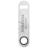 Klassischer Personalisierter Name der Bridesmaid Speed Flaschenöffner (Vorderseite)