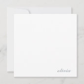 Klassischer Personalisierter Skriptname Minimalist Mitteilungskarte (Vorderseite)