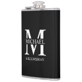 Klassischer Personalisierter Trauzeuge Flachmann (Links)