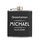 Klassischer Personalisierter Trauzeuge Flachmann (Vorderseite)