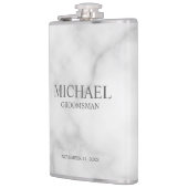 Klassischer Personalisierter Trauzeuge Flachmann (Links)