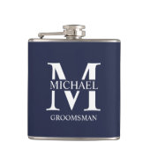 Klassischer Personalisierter Trauzeuge Flachmann (Vorderseite)