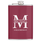 Klassischer Personalisierter Trauzeuge Flachmann (Vorderseite)