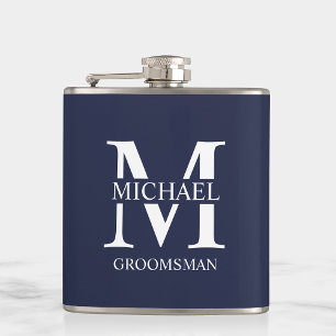 Klassischer Personalisierter Trauzeuge Flachmann