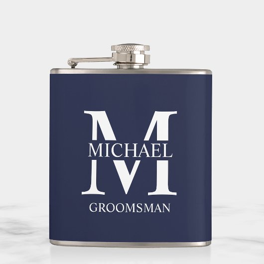 Klassischer Personalisierter Trauzeuge Flachmann