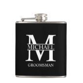 Klassischer Personalisierter Trauzeuge Flachmann (Vorderseite)