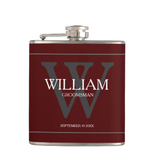 Klassischer Personalisierter Trauzeuge-Geschenk Bu Flachmann