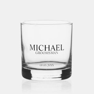 Klassischer Personalisierter Trauzeuge Whiskyglas
