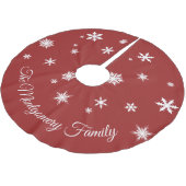 Klassischer Personalisierter Treppenrock Polyester Weihnachtsbaumdecke (Schrägansicht)