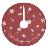 Klassischer Personalisierter Treppenrock Polyester Weihnachtsbaumdecke (Vorderseite)