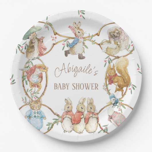 Klassischer Peter der Kanbit Winter Baby Dusche Pappteller (Vorderseite)