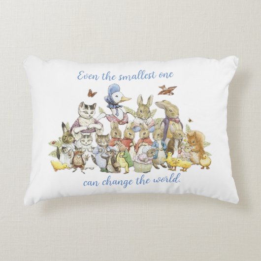 Klassischer Peter der Kaninchen Dekokissen (Vorderseite)