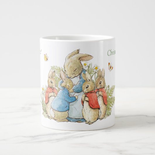 Klassischer Peter der Kaninchen Jumbo-Tasse (Vorderseite)