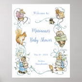 Klassischer Peter der Rabbit Baby Dusche Grosser E Poster (Vorne)