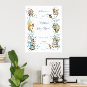 Klassischer Peter der Rabbit Baby Dusche Grosser E Poster (Heimbüro)