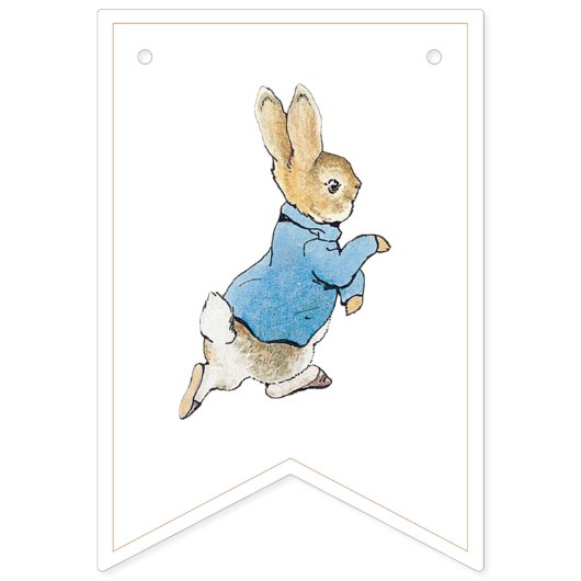 Klassischer Peter der Rabbit Baby Shower Bunting F Wimpelkette (Erste Fahne)