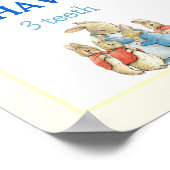 Klassischer Peter der Rabbit bearbeitbare Meilenst Poster (Ecke)