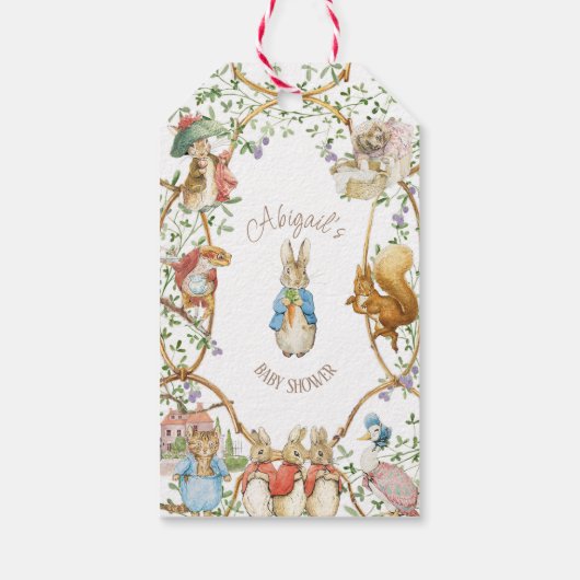 Klassischer Peter der Rabbit Beatrix Potter Baby S Geschenkanhänger (Rückseite)