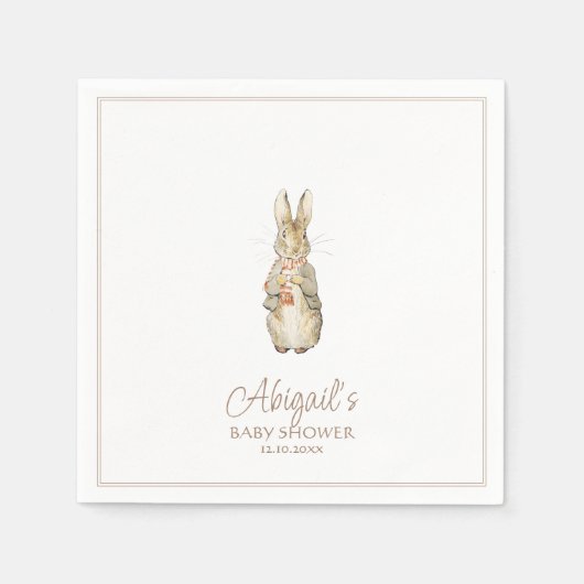 Klassischer Peter der Rabbit Winter Fall Baby Dusc Serviette (Vorderseite)