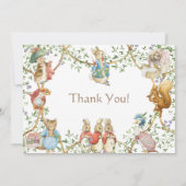 Klassischer Peter des Kaninchens Geburtstag Dankeskarte (Rückseite)