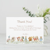 Klassischer Peter des Kaninchens Geburtstag Dankeskarte (Stehend Vorderseite)