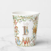 Klassischer Peter des Kaninchens Geburtstag Pappbecher (Rückseite)