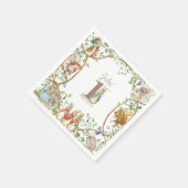 Klassischer Peter des Kaninchens Geburtstag Serviette (Ecke)