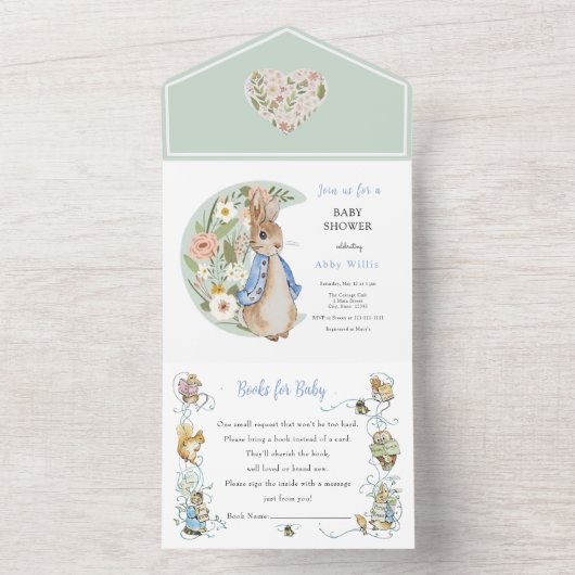 Klassischer Peter die Kaninchendusche All In One Einladung (Innen Boden)