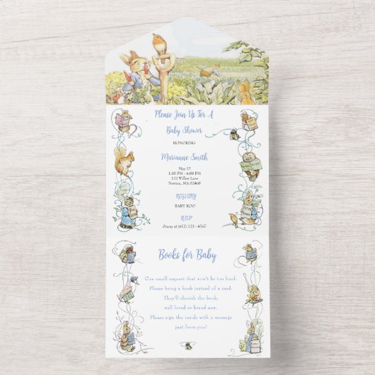 Klassischer Peter die Kaninchendusche All In One Einladung (Innen Boden)