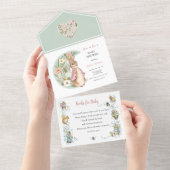 Klassischer Peter die Kaninchendusche All In One Einladung (Abreißen)