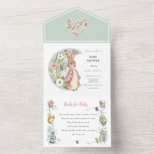 Klassischer Peter die Kaninchendusche All In One Einladung (Innen Boden)