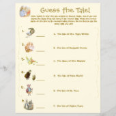 Klassischer Peter Hase Baby Shower Spiel Flyer (Vorne)