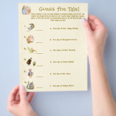 Klassischer Peter Hase Baby Shower Spiel Flyer (Hand)