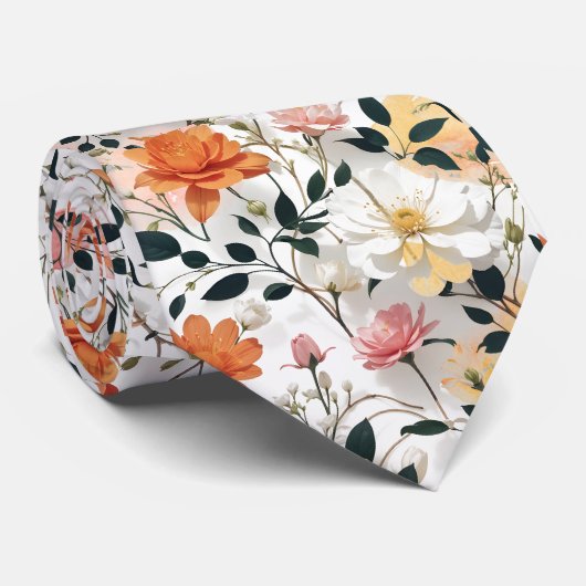 Klassischer Pfirsichrosa Krawatte (Gerollt)