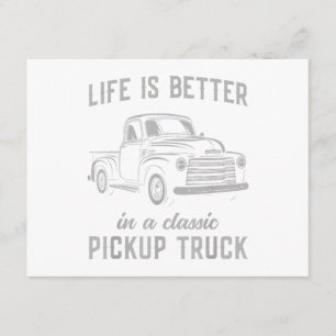 Klassischer Pickup-Truck-Typ Vintage Begleitkarte