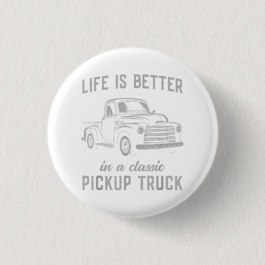 Klassischer Pickup-Truck-Typ Vintage Button (Vorderseite)