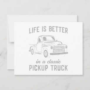 Klassischer Pickup-Truck-Typ Vintage Einladung