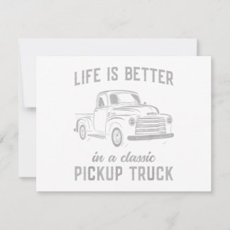 Klassischer Pickup-Truck-Typ Vintage Einladung