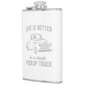 Klassischer Pickup-Truck-Typ Vintage Flachmann (Links)