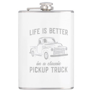 Klassischer Pickup-Truck-Typ Vintage Flachmann