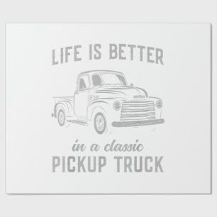 Klassischer Pickup-Truck-Typ Vintage Geschenkpapier