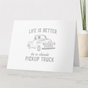 Klassischer Pickup-Truck-Typ Vintage Karte