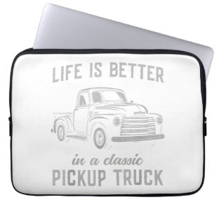 Klassischer Pickup-Truck-Typ Vintage Laptopschutzhülle