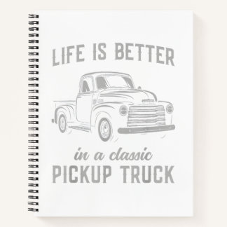 Klassischer Pickup-Truck-Typ Vintage Notizblock