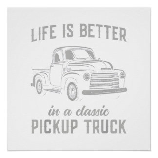 Klassischer Pickup-Truck-Typ Vintage Poster